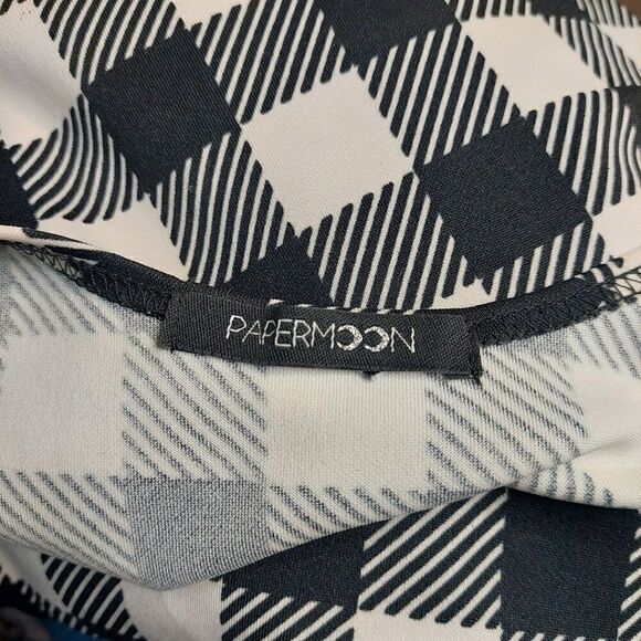 Womans Pullover Fit & Flare Dress Striped Black/White - Picture 9 of 11